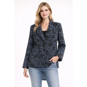 ALFRED DUNNER Tapestry Blazer Jacket Women's Size 16 Button Up Floral Feminine